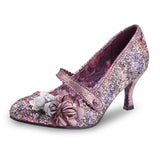 Women Pink Rose and Pearl Embellished Wedding/occasion Shoe and Clutch bag