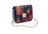Women's Wedding Occasion Party Floral Ankle Boots and Matching Clutch Set